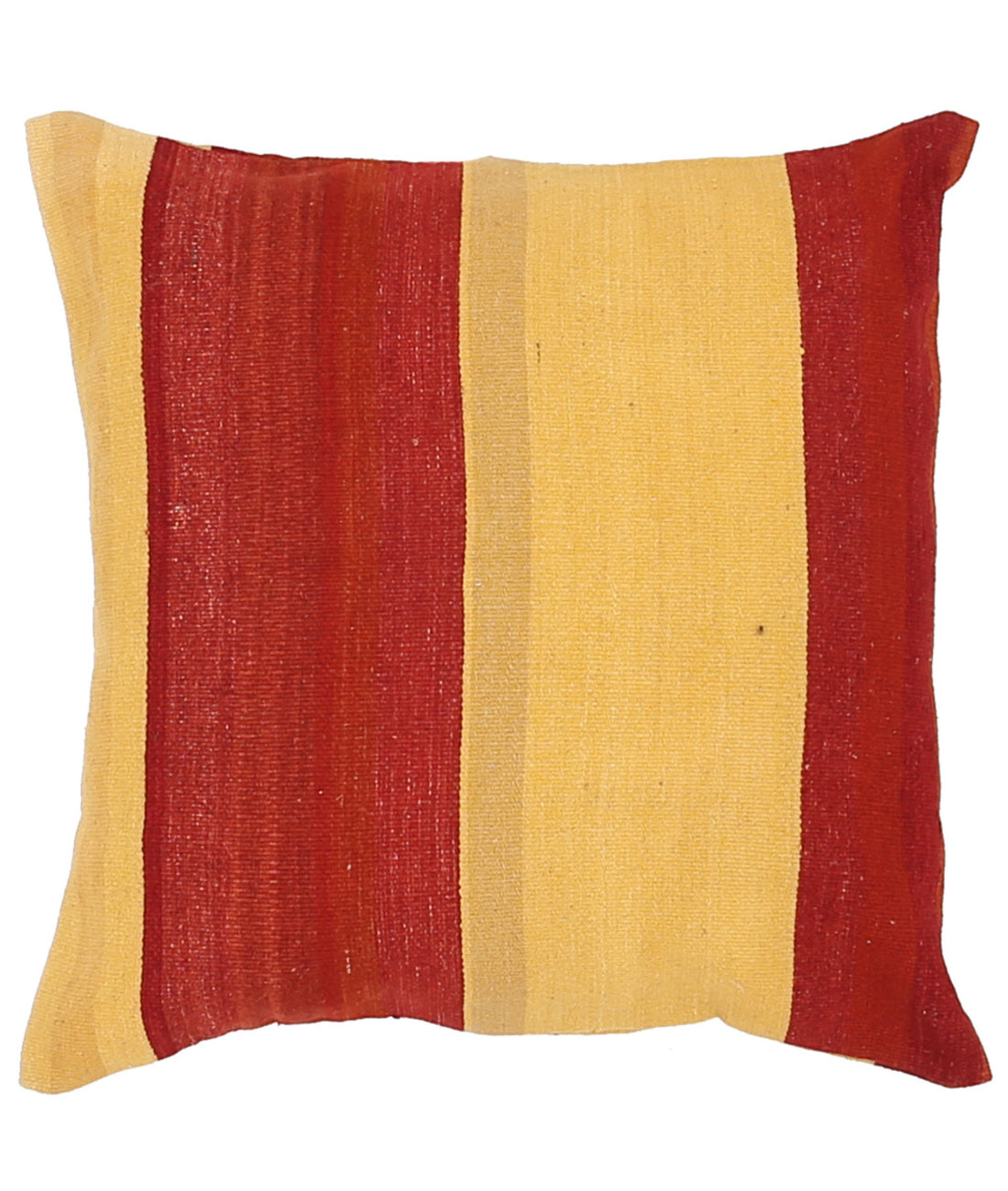 Hand Made Modern Stripe Wool & Cotton Pillow - 2'2'' x 2'2'' -5017425