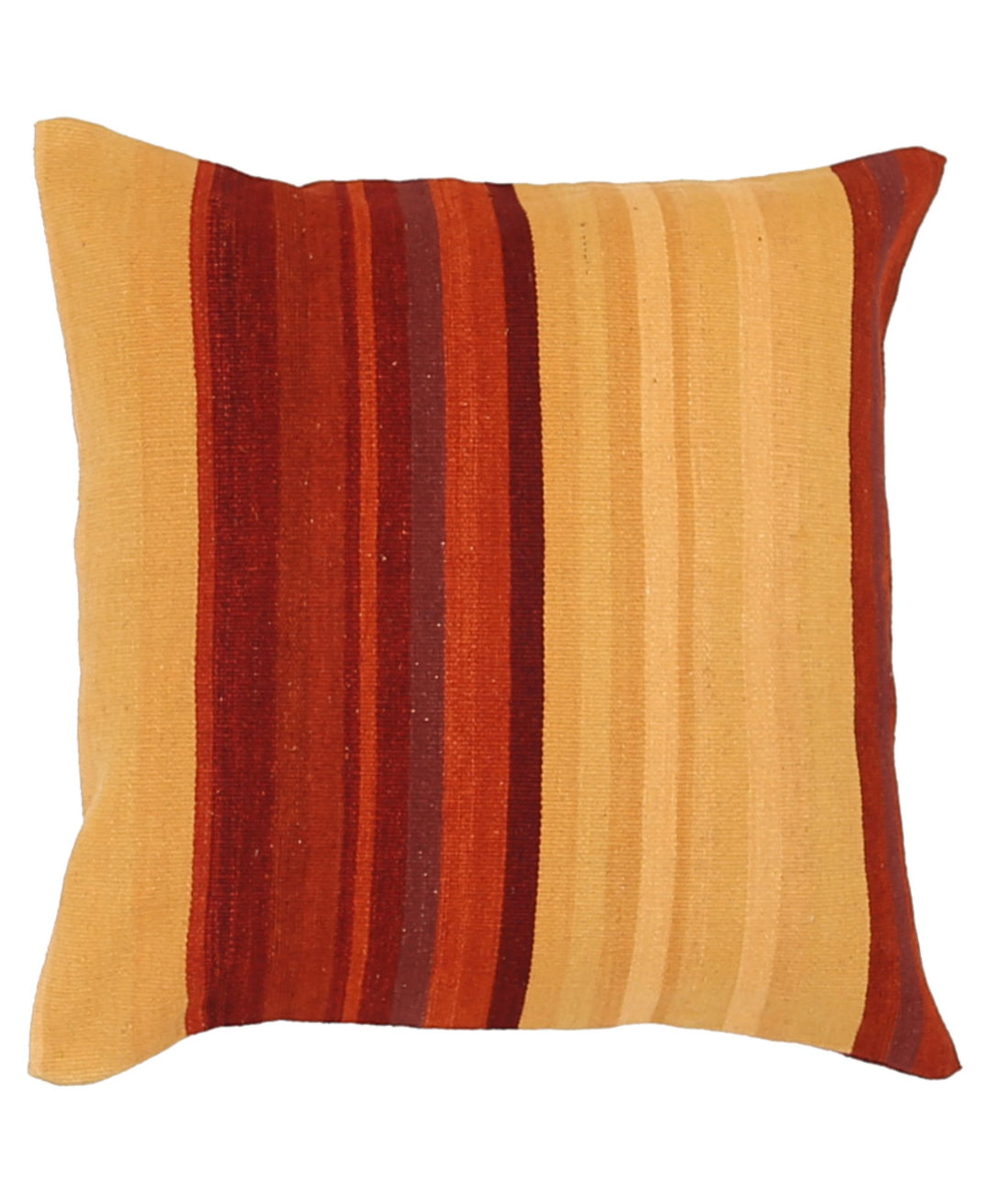 Hand Made Modern Stripe Wool & Cotton Pillow - 2'2'' x 2'2''