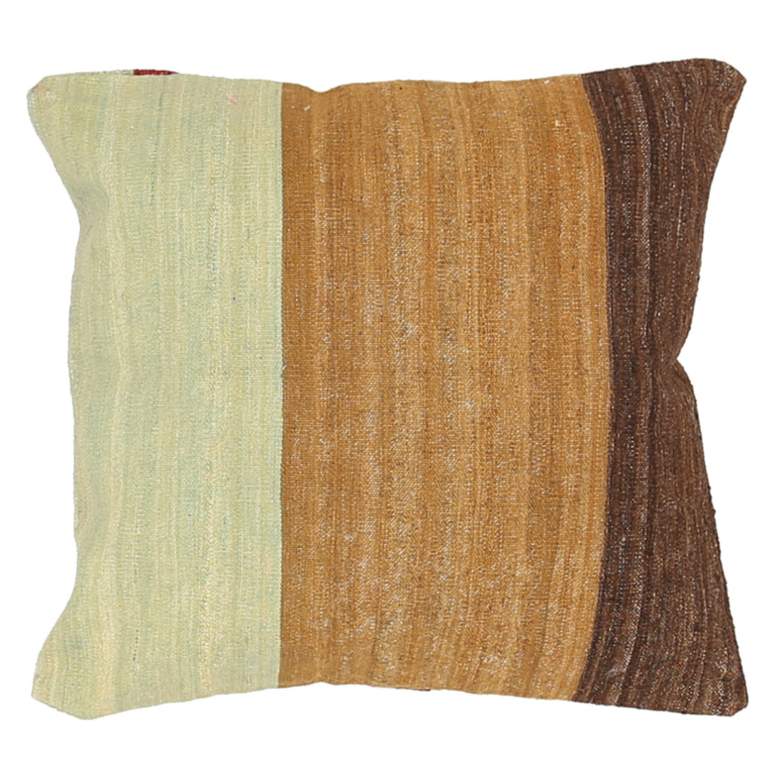 Hand Made Modern Stripe Wool & Cotton Pillow - 2'2'' x 2'2''
