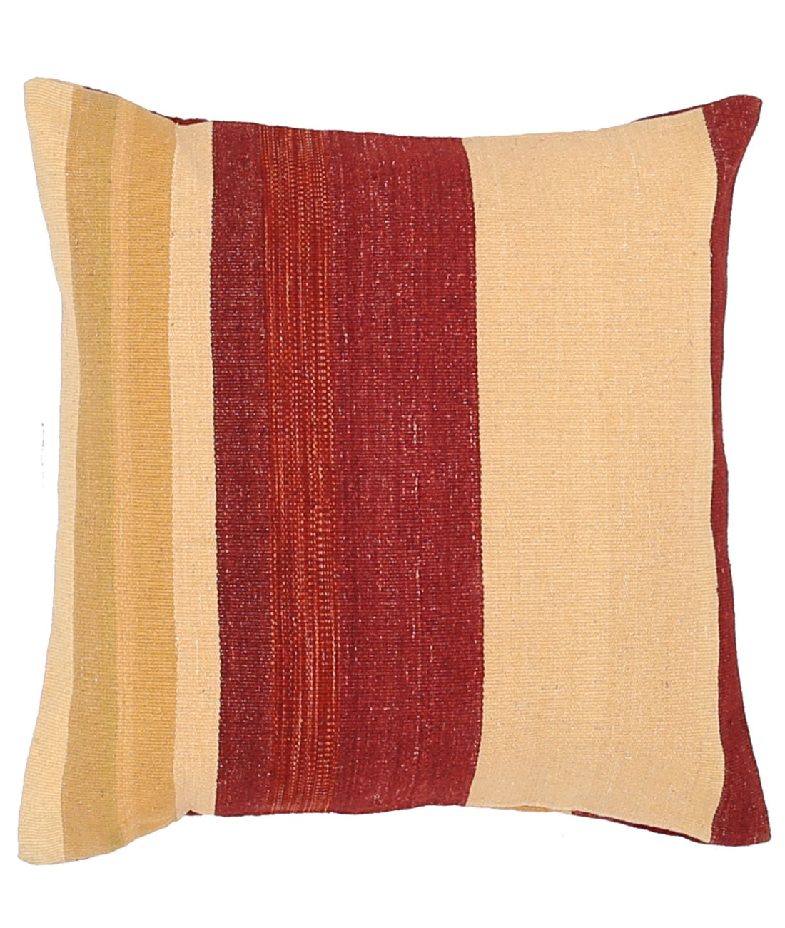 Hand Made Modern Stripe Wool &amp; Cotton Pillow - 2&#39;2&#39;&#39; x 2&#39;2&#39;&#39; -5017444