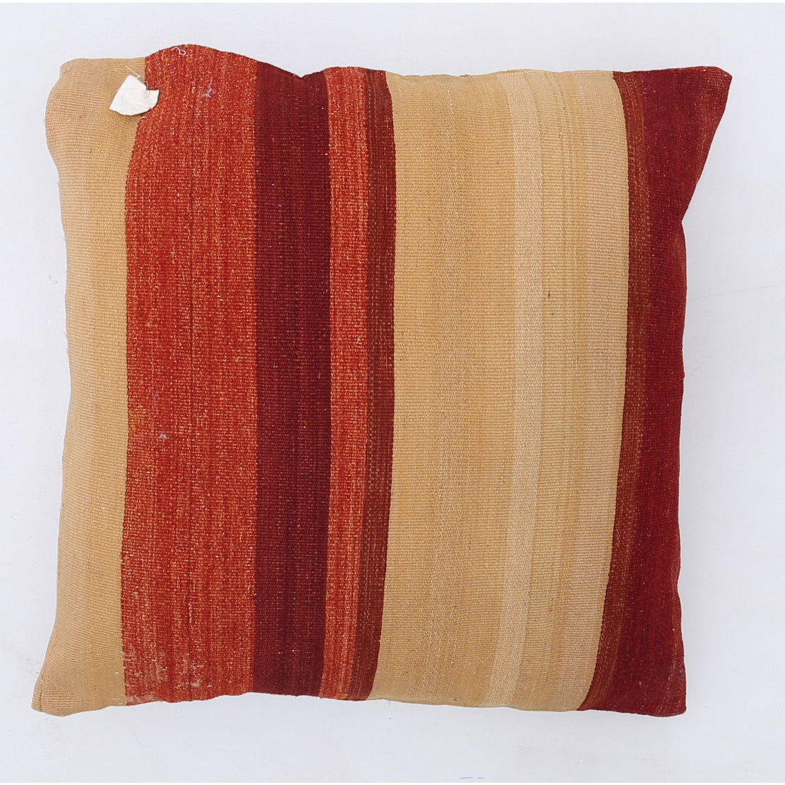 Hand Made Modern Stripe Wool & Cotton Pillow - 2'2'' x 2'2''