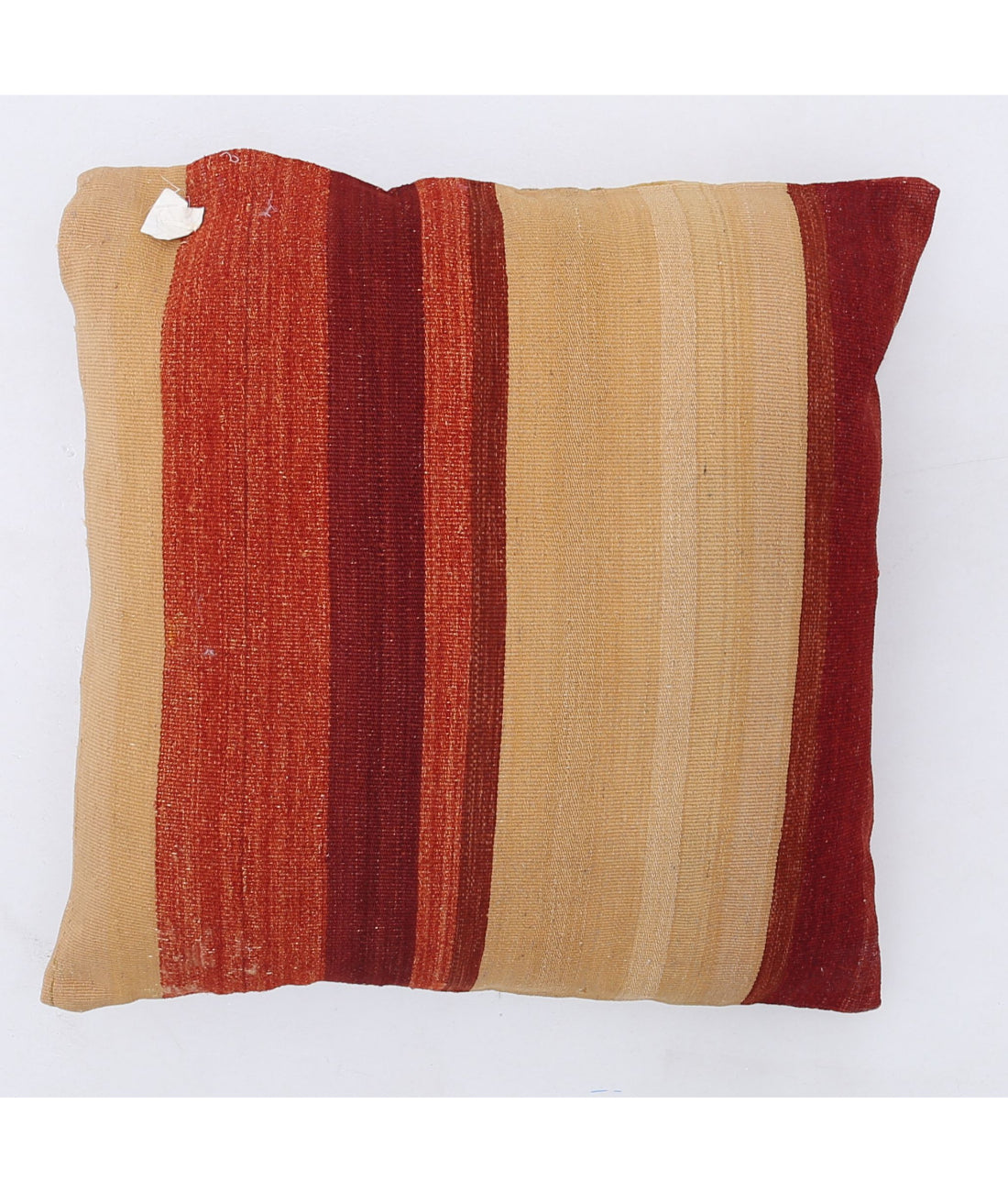 Hand Made Modern Stripe Wool & Cotton Pillow - 2'2'' x 2'2''