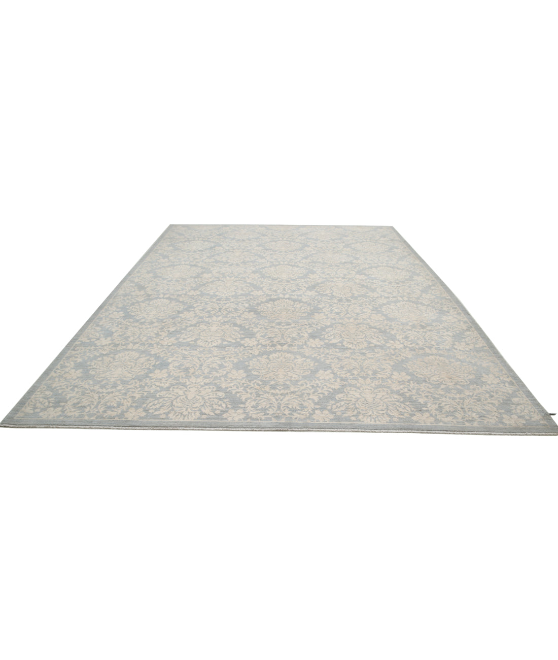 Hand Knotted Artemix Wool Rug - 10'2'' x 13'2'' 10'2'' x 13'2'' (305 X 395) / Grey / Ivory