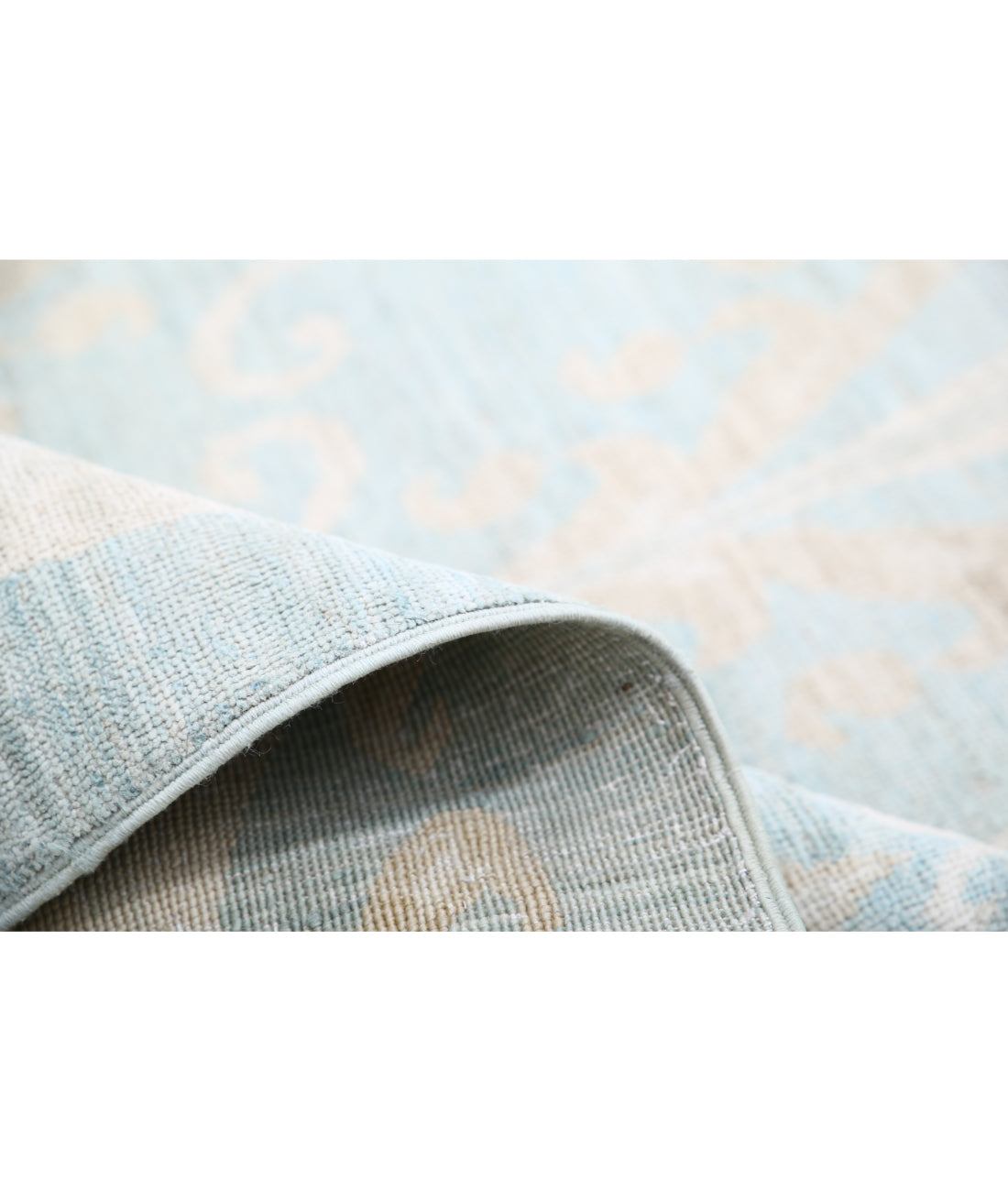 Hand Knotted Ikat Wool Rug - 11'4'' x 14'2''