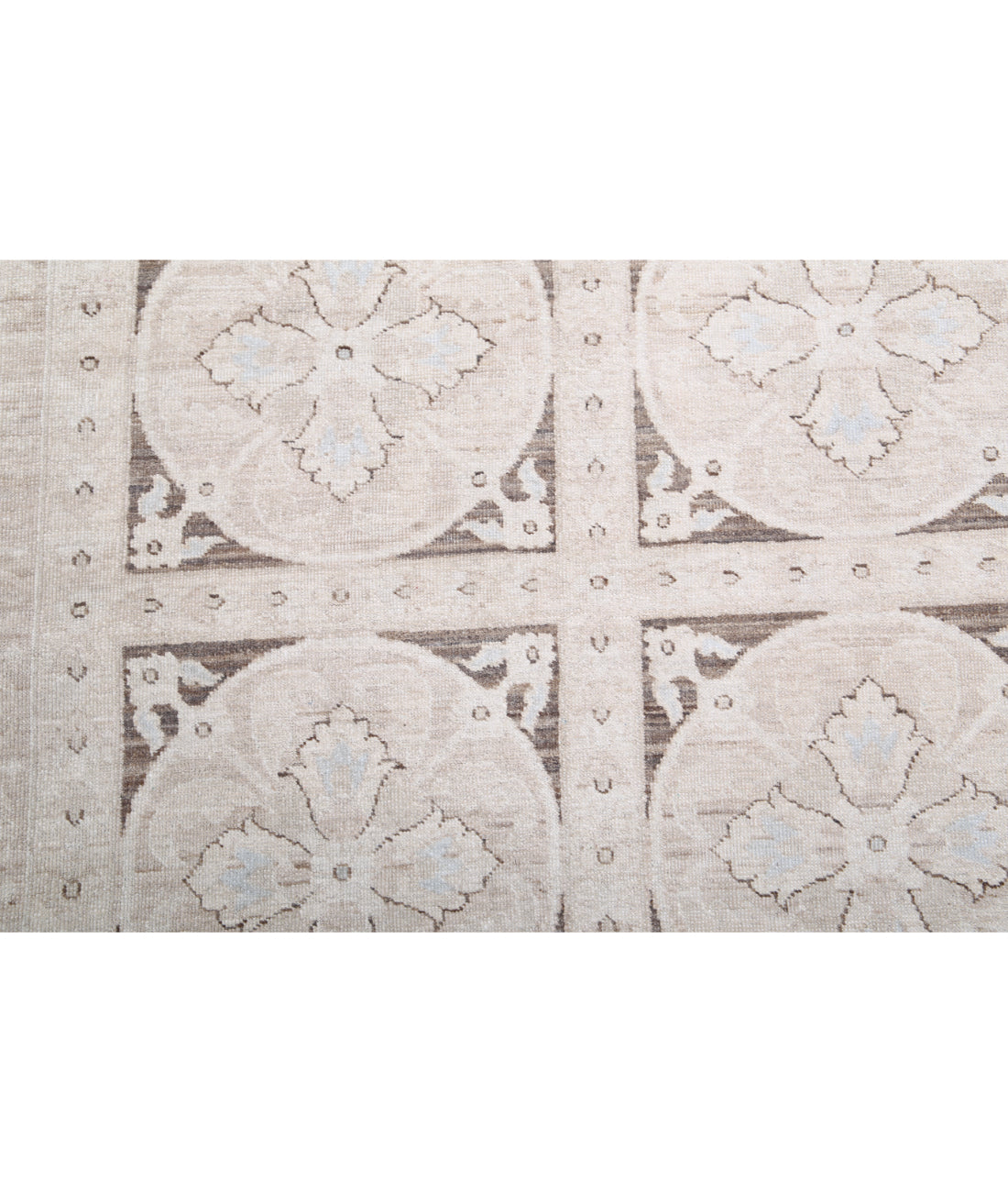 Hand Knotted Artemix Wool Rug - 12'10'' x 17'1'' 12'10'' x 17'1'' (385 X 513) / Taupe / Ivory