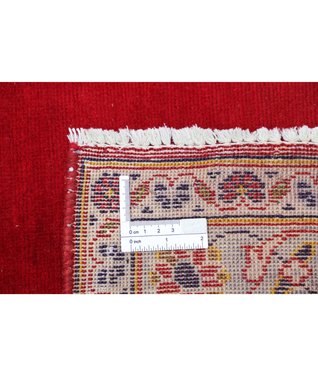 Hand Knotted Oriental Kashan Wool Rug - 3'5'' x 12'3''