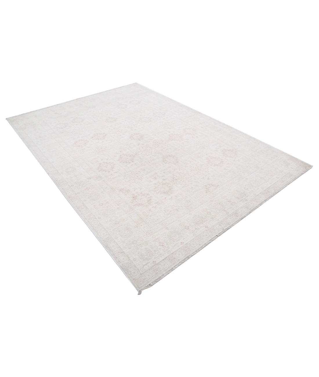 Hand Knotted Serenity Wool Rug - 6'1'' x 8'6'' 6'1'' x 8'6'' (183 X 255) / Ivory / Taupe
