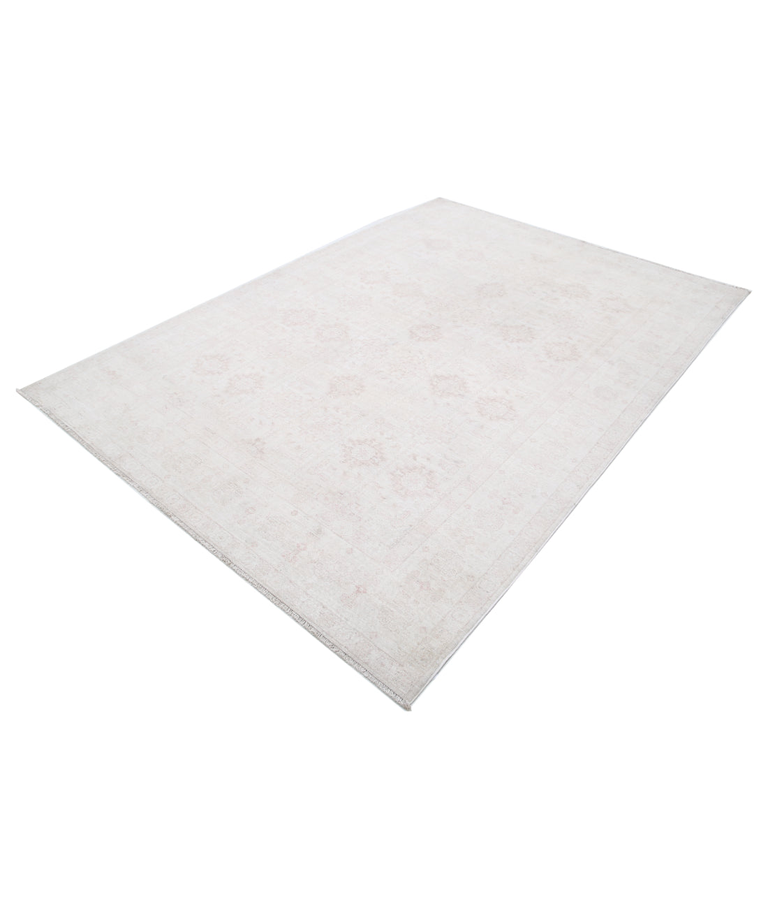 Hand Knotted Serenity Wool Rug - 6'1'' x 8'6'' 6'1'' x 8'6'' (183 X 255) / Ivory / Taupe