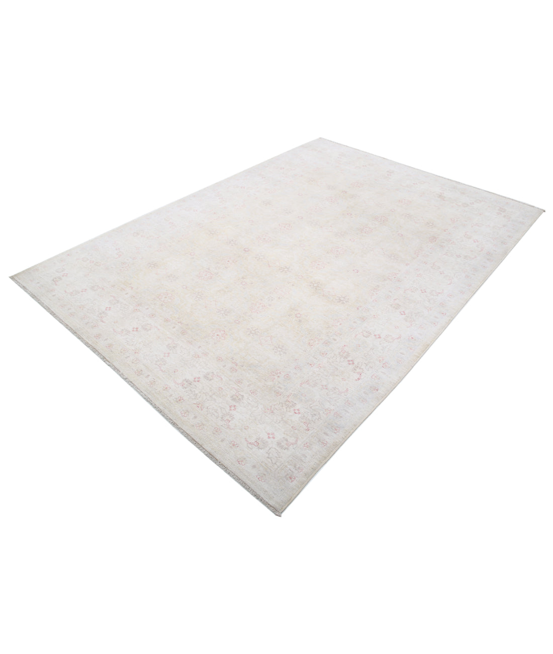 Hand Knotted Fine Serenity Wool Rug - 6'0'' x 8'6'' 6'0'' x 8'6'' (180 X 255) / Ivory / Grey