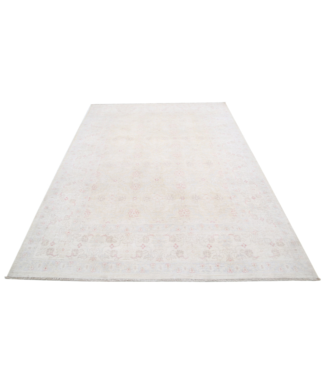 Hand Knotted Fine Serenity Wool Rug - 6'0'' x 8'6'' 6'0'' x 8'6'' (180 X 255) / Ivory / Grey
