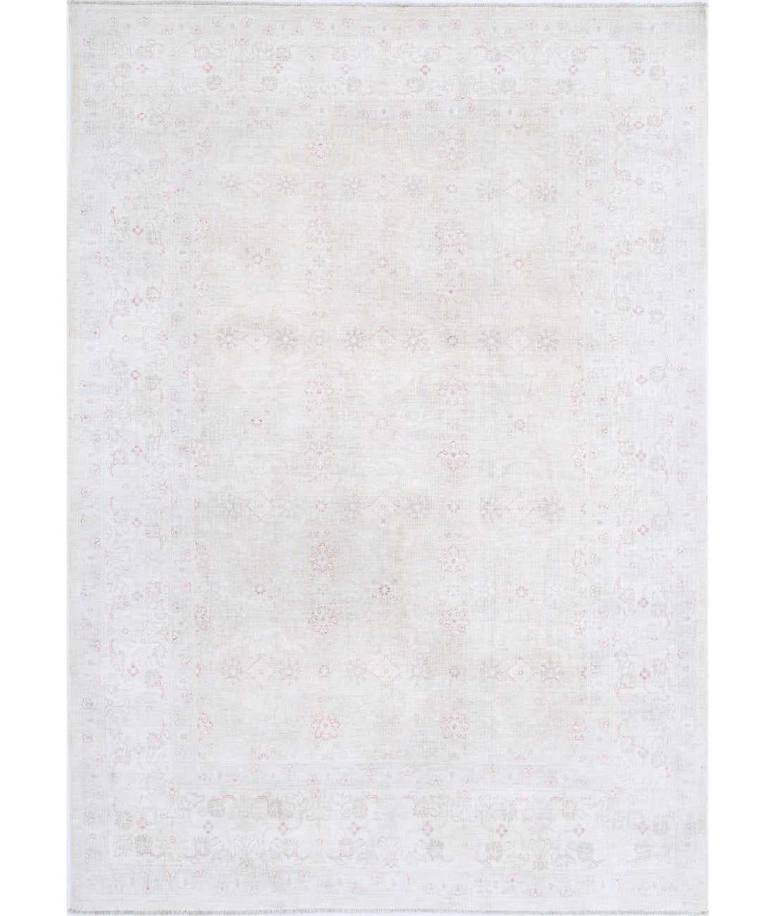 Hand Knotted Fine Serenity Wool Rug - 6'0'' x 8'6'' 6'0'' x 8'6'' (180 X 255) / Ivory / Grey