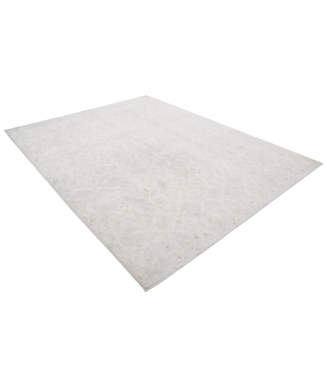Hand Knotted Artemix Wool Rug - 8'1'' x 9'9'' 8'1'' x 9'9'' (243 X 293) / Ivory / Ivory