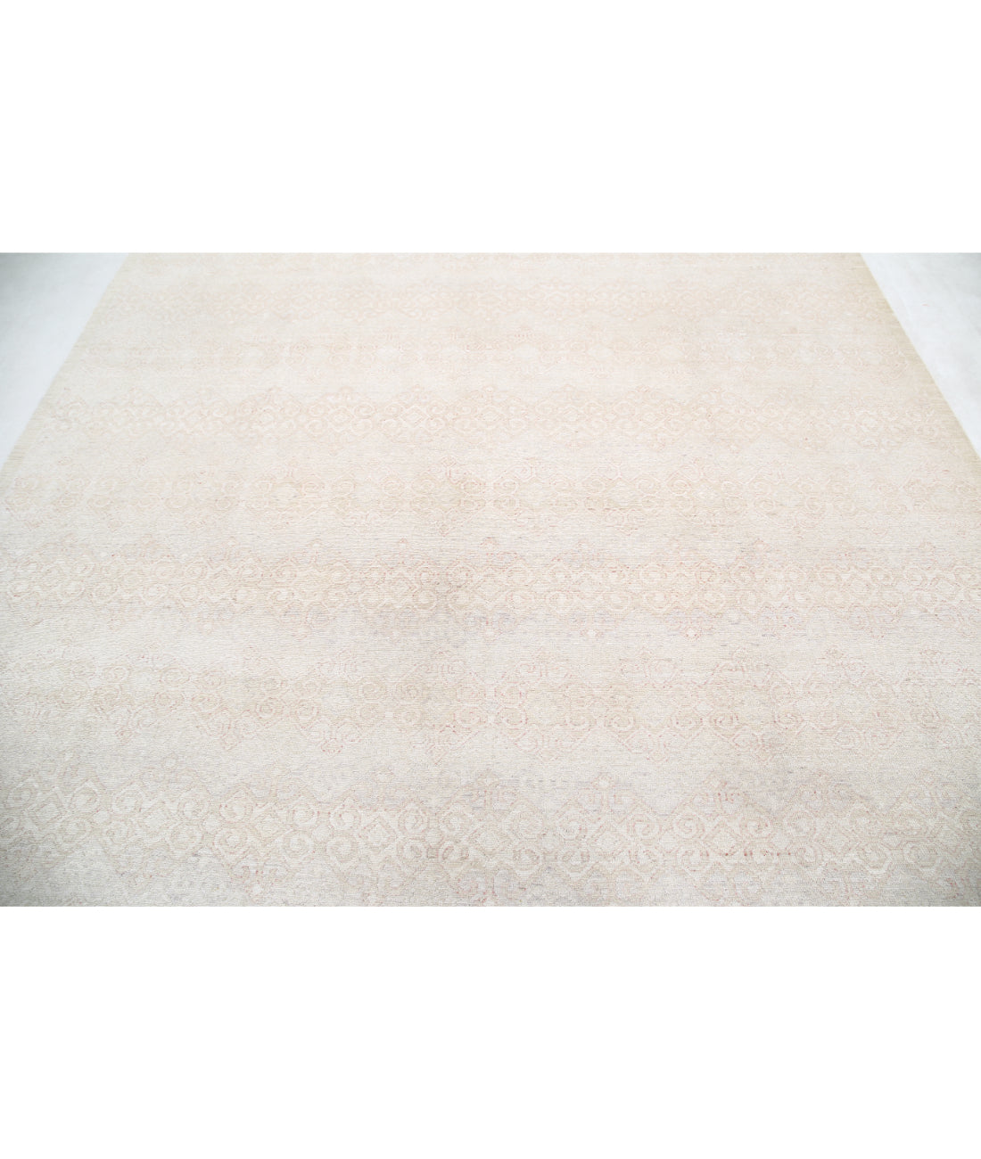 Hand Knotted Artemix Wool Rug - 8'0'' x 9'4'' 8'0'' x 9'4'' (240 X 280) / Ivory / Taupe