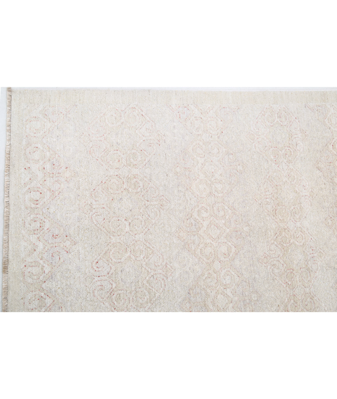Hand Knotted Artemix Wool Rug - 8'0'' x 9'4'' 8'0'' x 9'4'' (240 X 280) / Ivory / Taupe