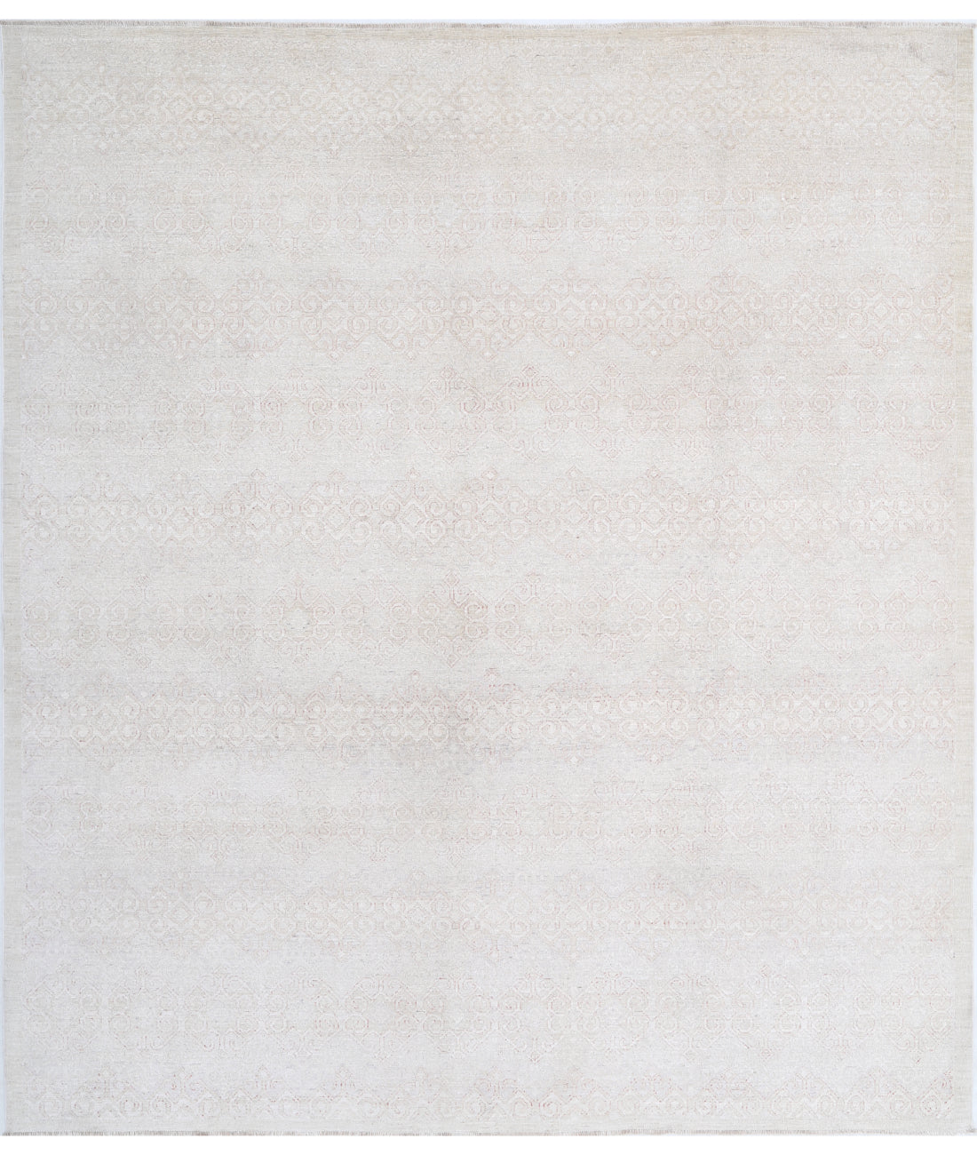 Hand Knotted Artemix Wool Rug - 8'0'' x 9'4'' 8'0'' x 9'4'' (240 X 280) / Ivory / Taupe