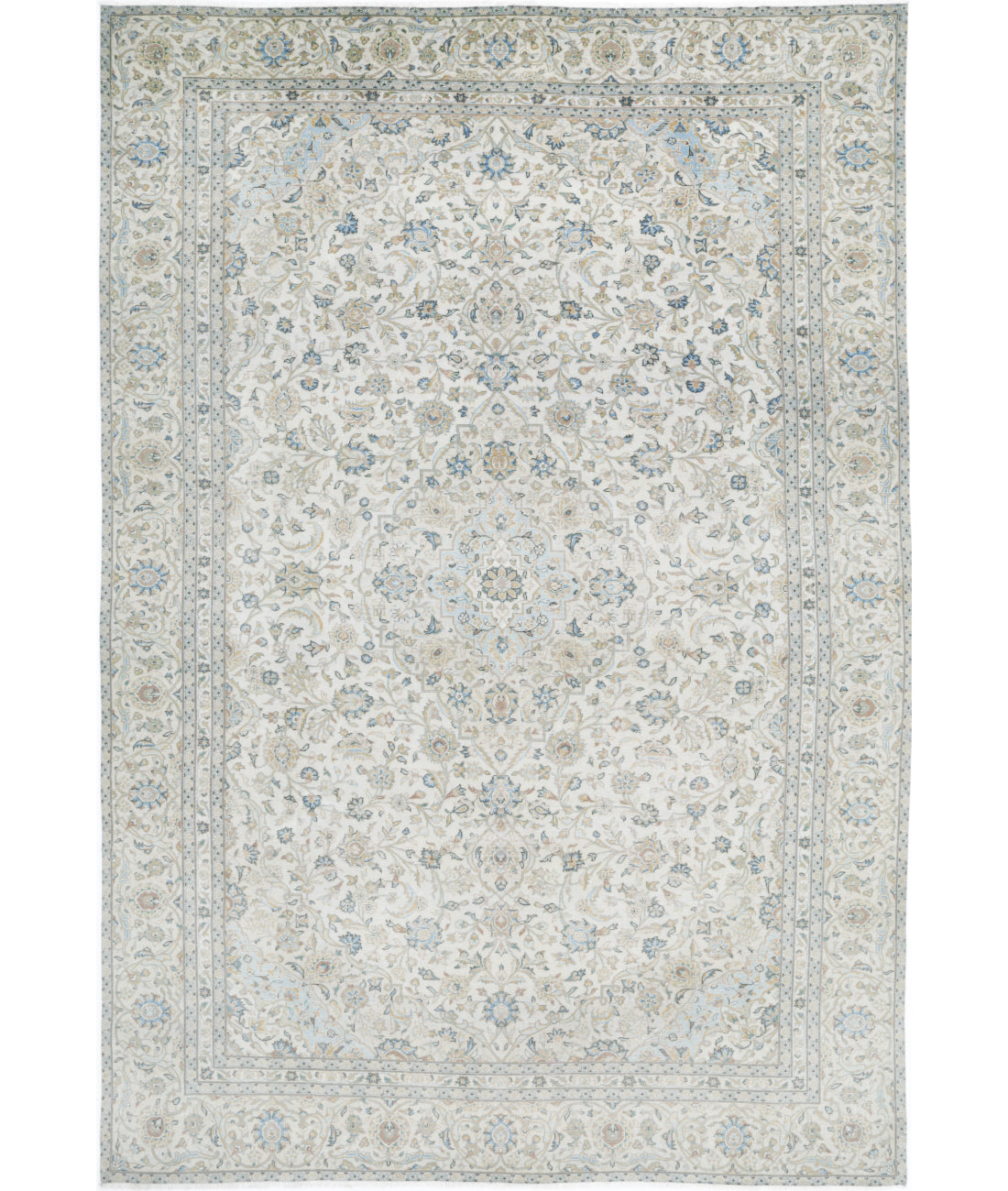 Hand Knotted Vintage Wool Rug - 8'7'' x 12'7''