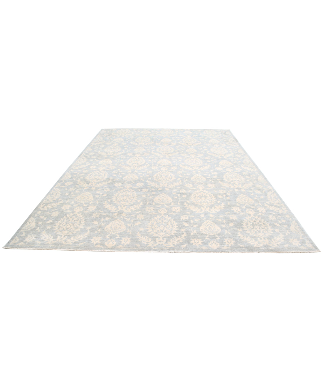 Hand Knotted Artemix Wool Rug - 8'11'' x 11'6'' 8'11'' x 11'6'' (268 X 345) / Grey / Ivory