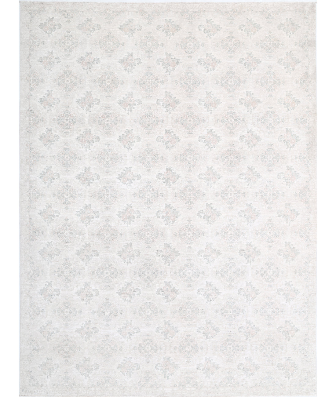Hand Knotted Artemix Wool Rug - 9'1'' x 12'3'' 9'1'' x 12'3'' (273 X 368) / Ivory / Taupe