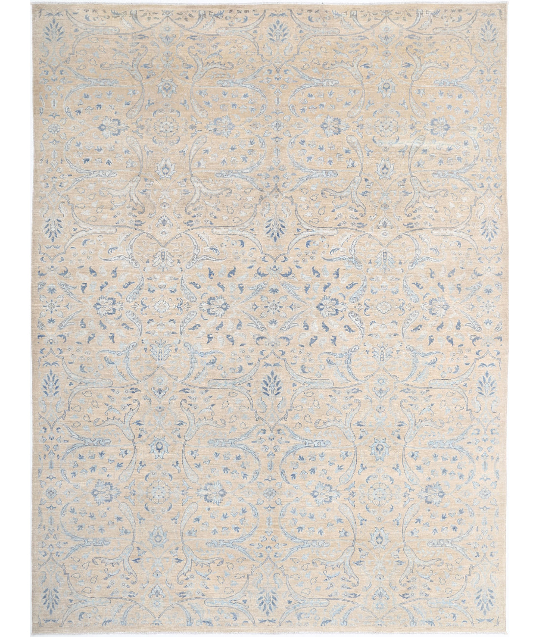 Hand Knotted Artemix Wool Rug - 8&#39;11&#39;&#39; x 12&#39;1&#39;&#39; 8&#39;11&#39;&#39; x 12&#39;1&#39;&#39; (268 X 363) / Taupe / Blue