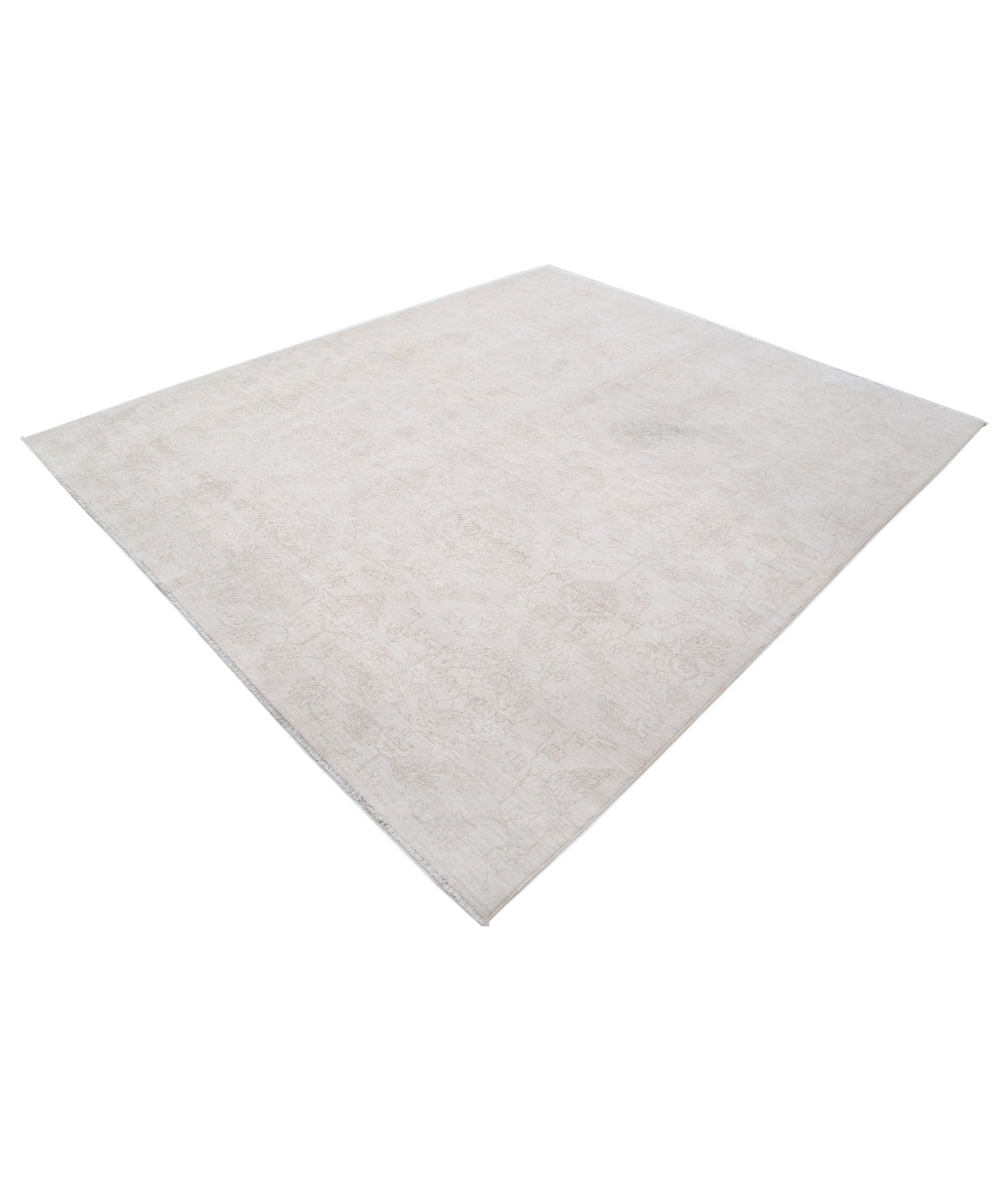 Hand Knotted Artemix Wool Rug - 7'11'' x 9'5'' 7'11'' x 9'5'' (238 X 283) / Ivory / Taupe