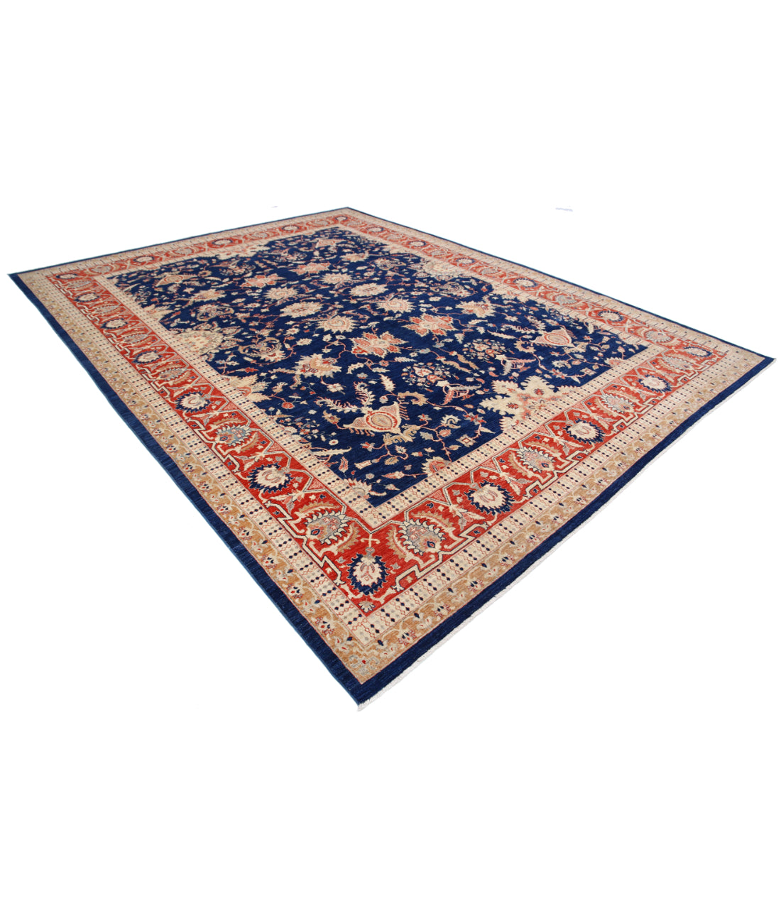 Hand Knotted Ariana Haji Jalili Wool Rug - 10'1'' x 13'0'' 10'1'' x 13'0'' (303 X 390) / Blue / Red