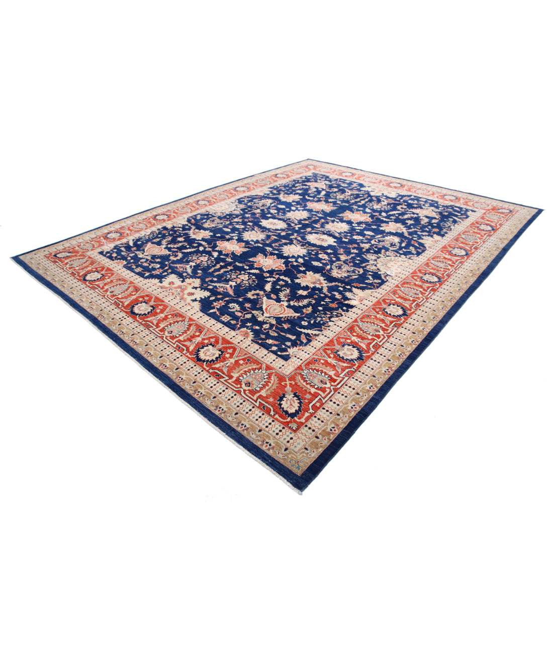 Hand Knotted Ariana Haji Jalili Wool Rug - 10'1'' x 13'0'' 10'1'' x 13'0'' (303 X 390) / Blue / Red