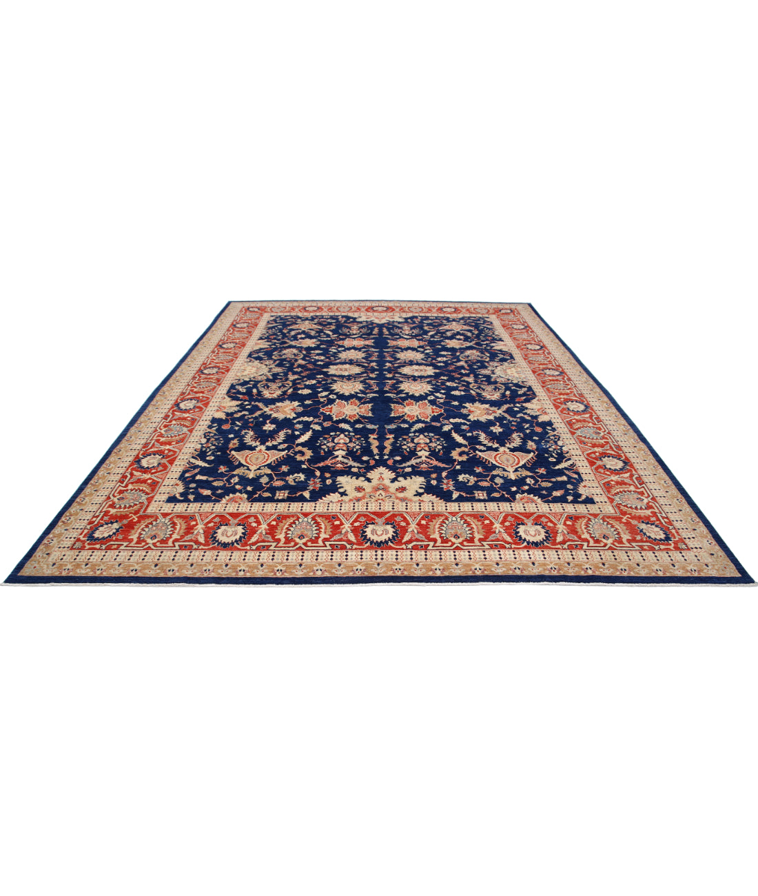 Hand Knotted Ariana Haji Jalili Wool Rug - 10'1'' x 13'0'' 10'1'' x 13'0'' (303 X 390) / Blue / Red