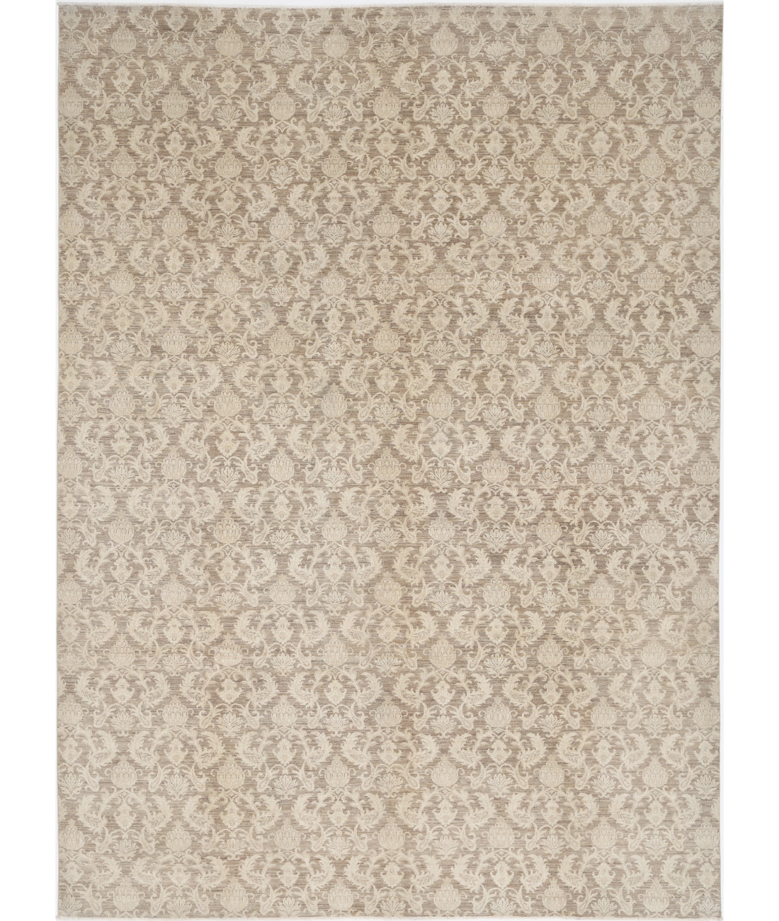 Hand Knotted Artemix Wool Rug - 10&#39;7&#39;&#39; x 14&#39;8&#39;&#39; 10&#39;7&#39;&#39; x 14&#39;8&#39;&#39; (318 X 440) / Brown / Ivory