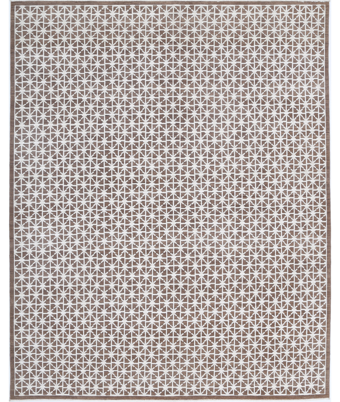 Hand Knotted Artemix Wool &amp; Cotton Rug - 8&#39;11&#39;&#39; x 11&#39;2&#39;&#39; 8&#39;11&#39;&#39; x 11&#39;2&#39;&#39; (268 X 335) / Brown / Ivory