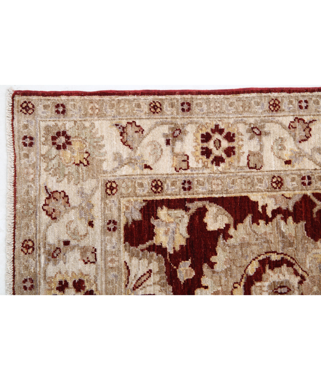 Hand Knotted Ziegler Farhan Wool Rug - 2'7'' x 13'8'' 2'7'' x 13'8'' (78 X 410) / Burgundy / Ivory