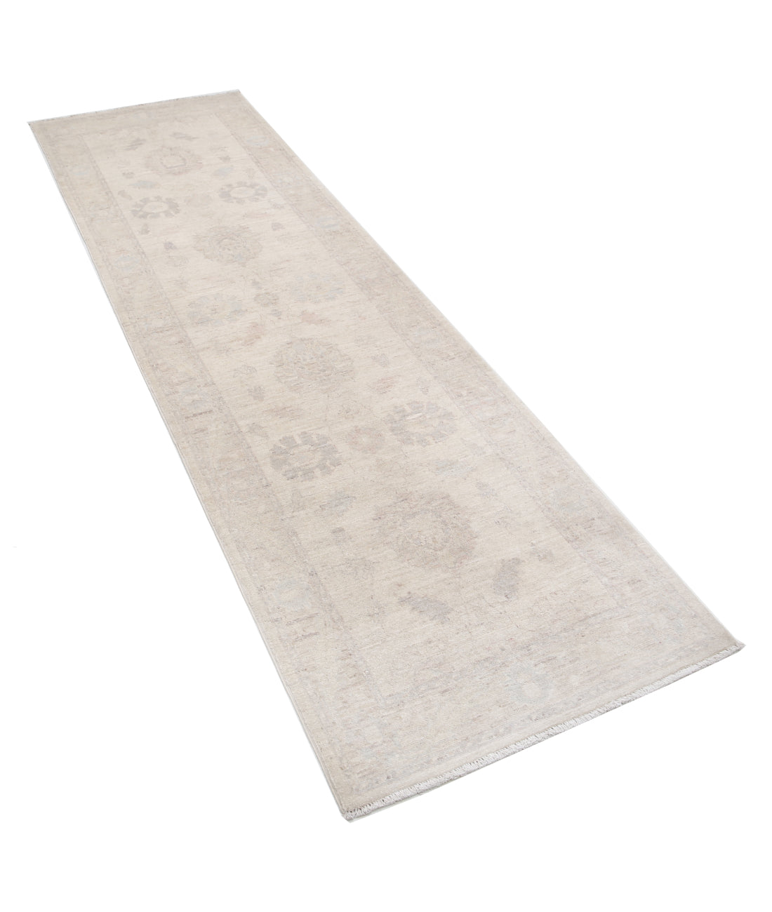 Hand Knotted Serenity Wool Rug - 2'6'' x 8'6'' 2'6'' x 8'6'' (75 X 255) / Ivory / Brown