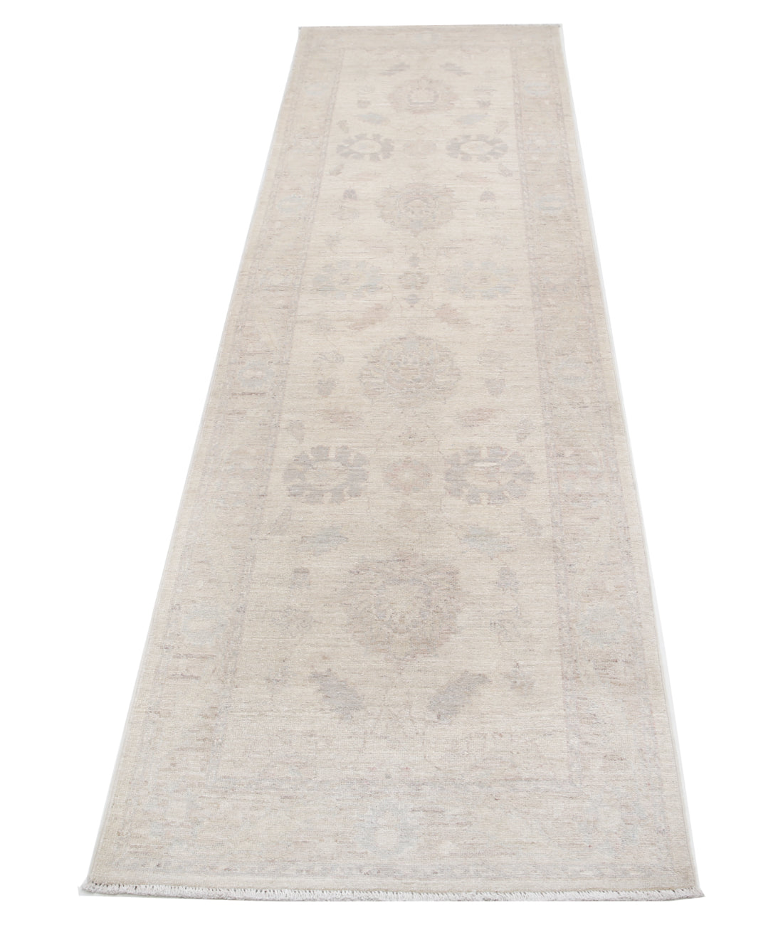 Hand Knotted Serenity Wool Rug - 2'6'' x 8'6'' 2'6'' x 8'6'' (75 X 255) / Ivory / Brown