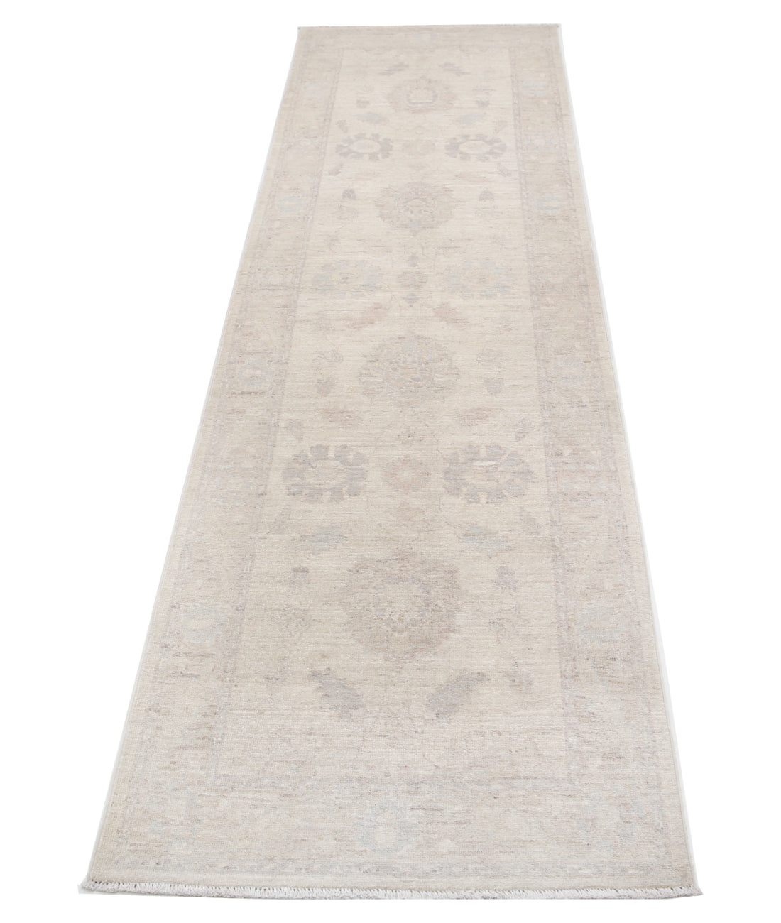 Hand Knotted Serenity Wool Rug - 2'6'' x 8'6'' 2'6'' x 8'6'' (75 X 255) / Ivory / Brown