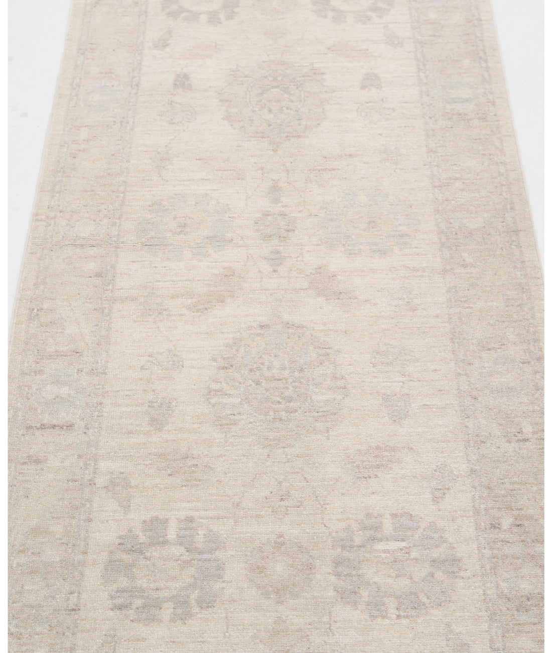 Hand Knotted Serenity Wool Rug - 2'6'' x 8'6'' 2'6'' x 8'6'' (75 X 255) / Ivory / Brown