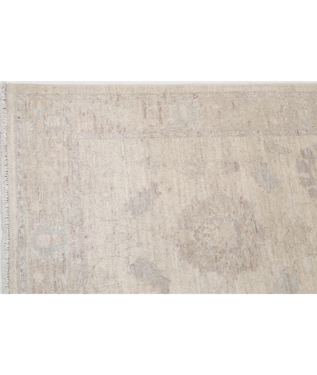 Hand Knotted Serenity Wool Rug - 2'6'' x 8'6'' 2'6'' x 8'6'' (75 X 255) / Ivory / Brown
