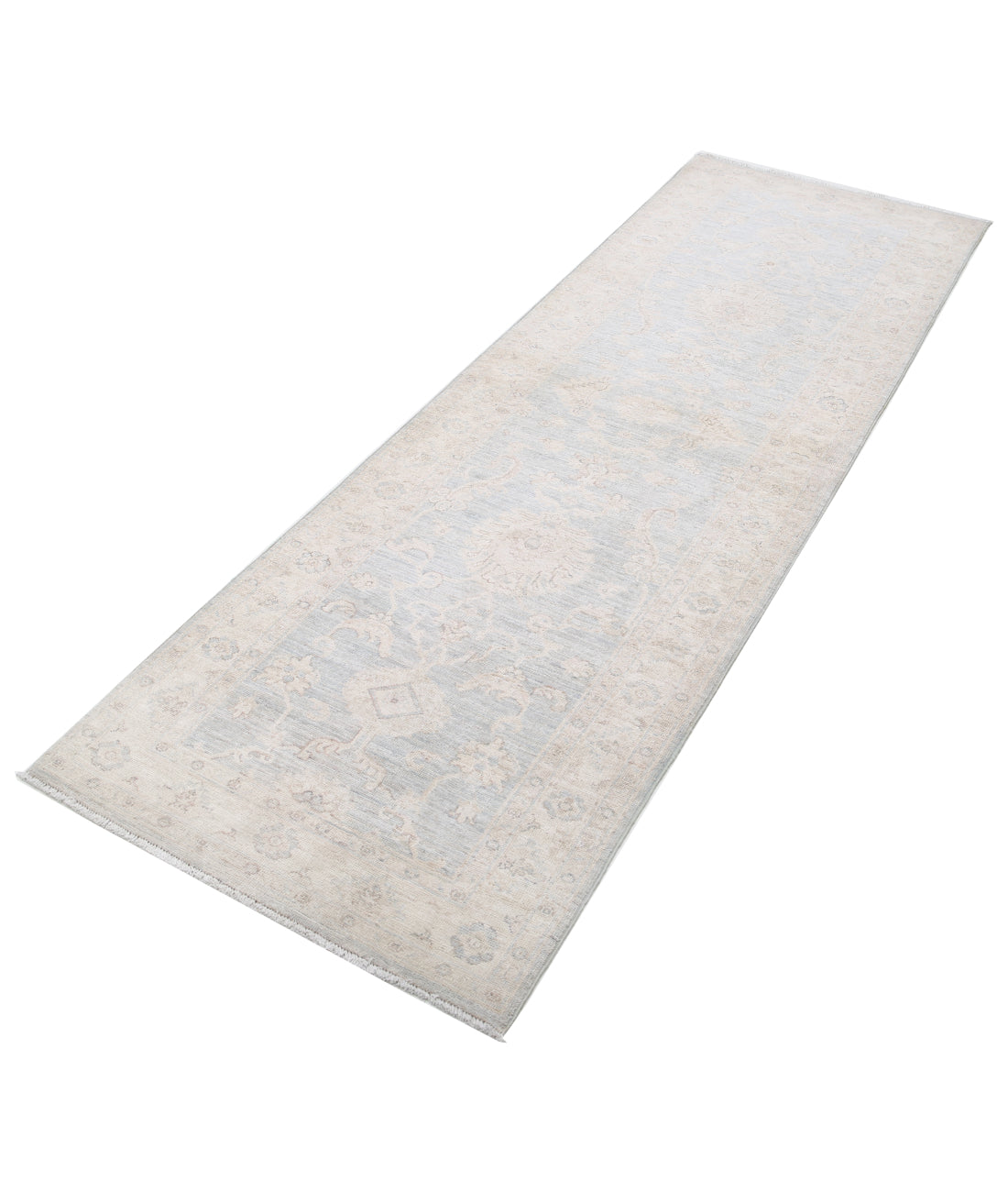 Hand Knotted Serenity Wool Rug - 2'8'' x 6'3'' 2'8'' x 6'3'' (80 X 188) / Grey / Ivory