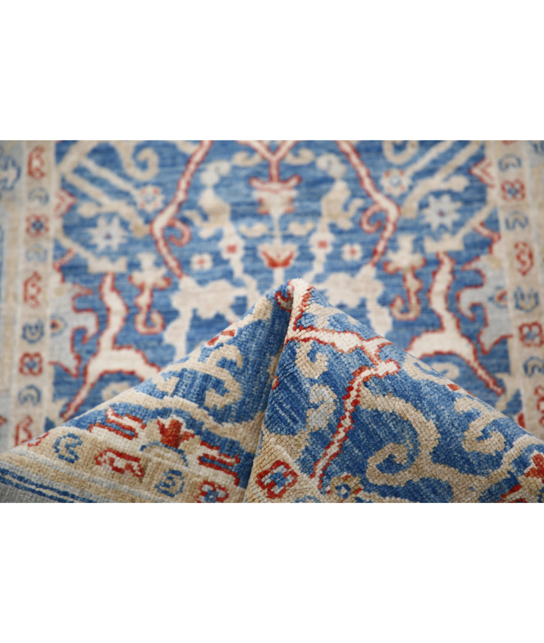 Hand Knotted Ziegler Farhan Wool Rug - 2'11'' x 8'8'' 2'11'' x 8'8'' (88 X 260) / Blue / Blue