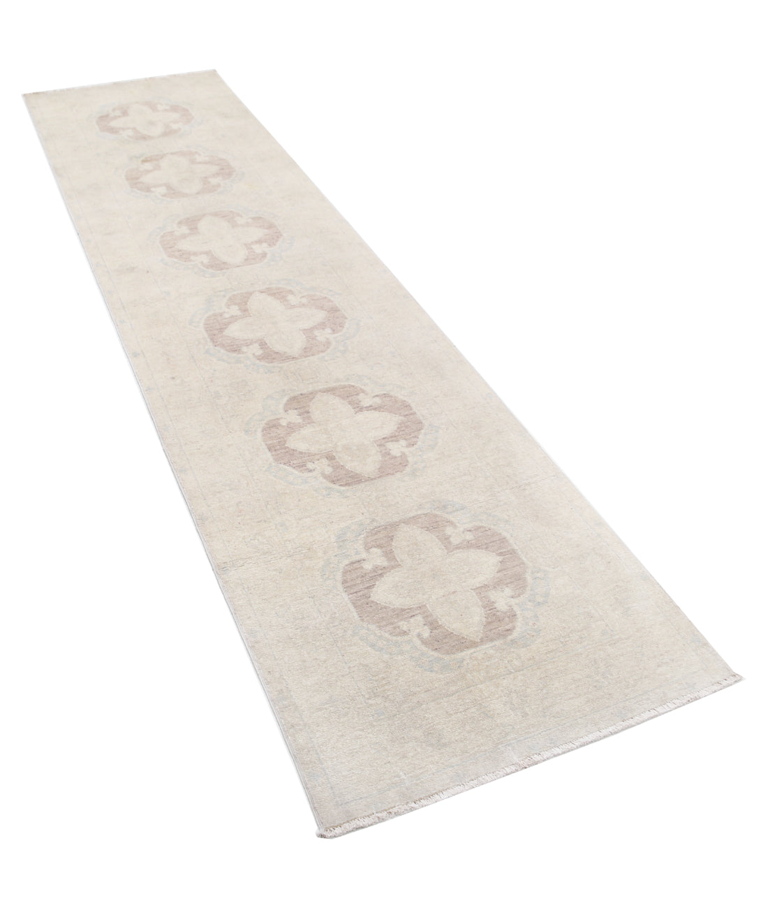 Hand Knotted Serenity Wool Rug - 2'6'' x 10'0'' 2'6'' x 10'0'' (75 X 300) / Brown / Ivory