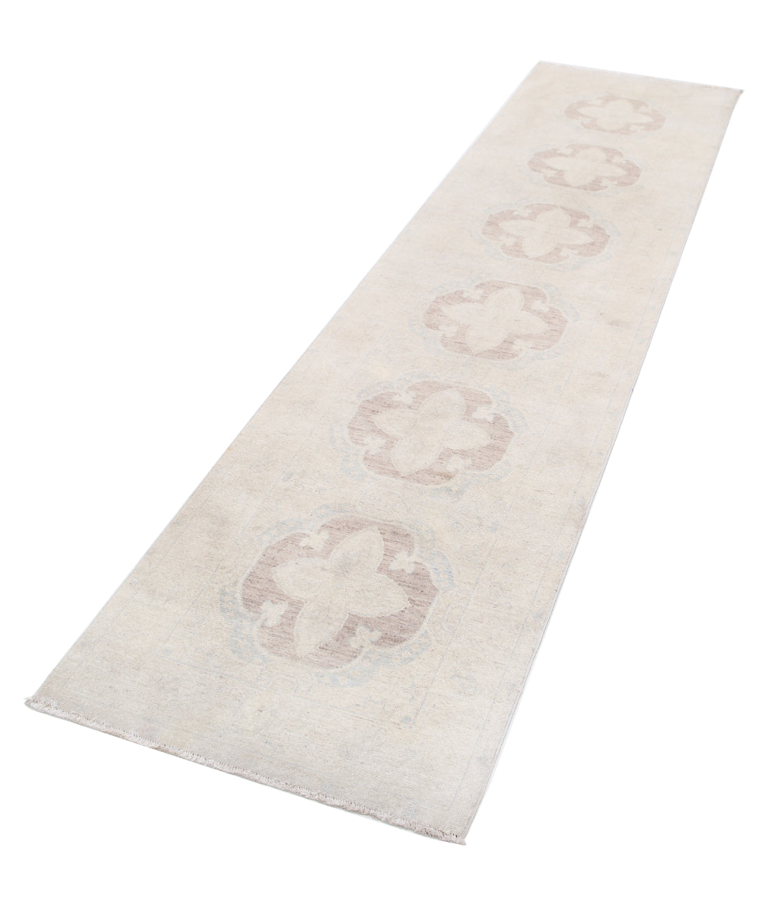 Hand Knotted Serenity Wool Rug - 2'6'' x 10'0'' 2'6'' x 10'0'' (75 X 300) / Brown / Ivory