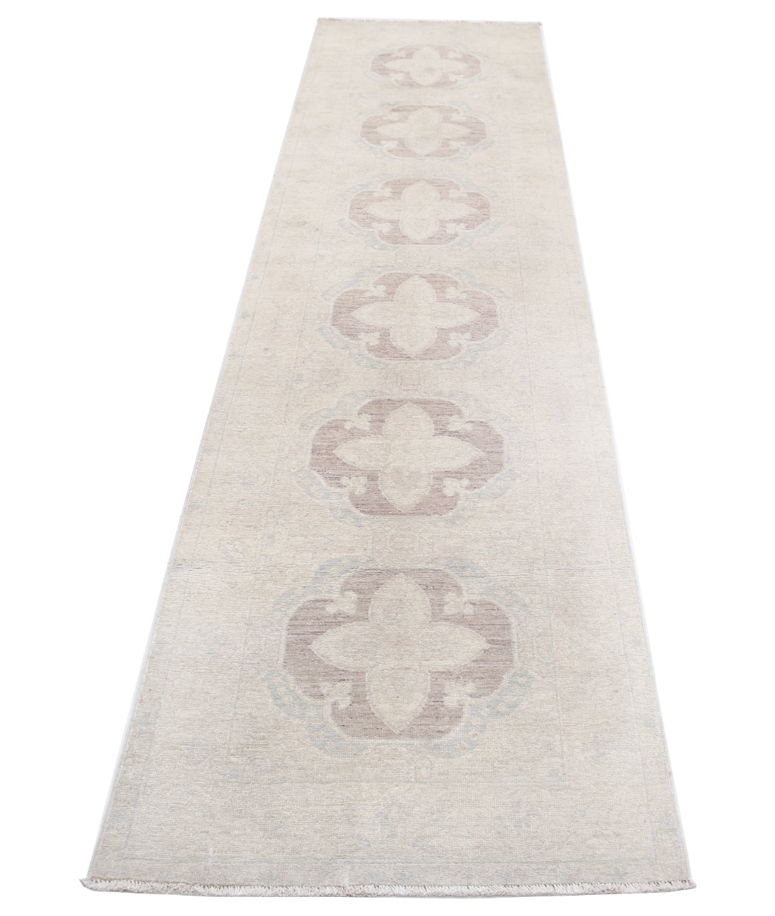 Hand Knotted Serenity Wool Rug - 2'6'' x 10'0'' 2'6'' x 10'0'' (75 X 300) / Brown / Ivory
