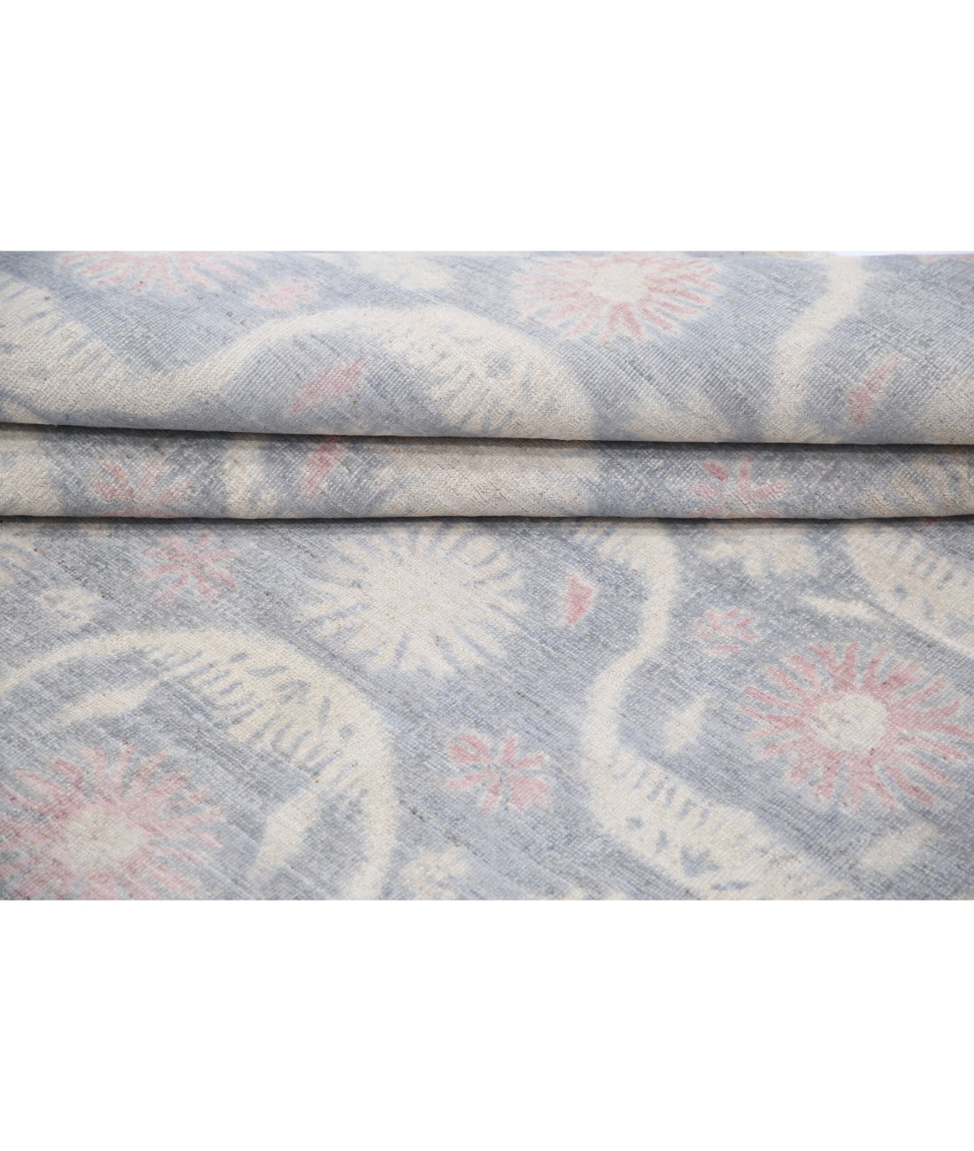 Hand Knotted Artemix Wool Rug - 6'2'' x 9'2'' 6'2'' x 9'2'' (185 X 275) / Grey / Ivory