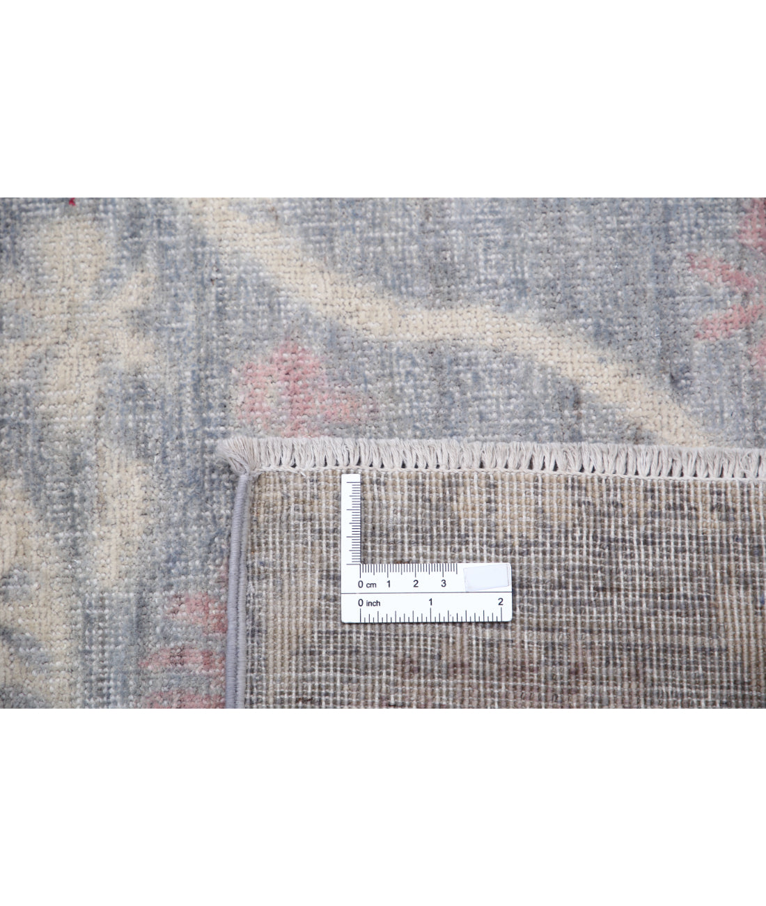 Hand Knotted Artemix Wool Rug - 6'2'' x 9'2'' 6'2'' x 9'2'' (185 X 275) / Grey / Ivory