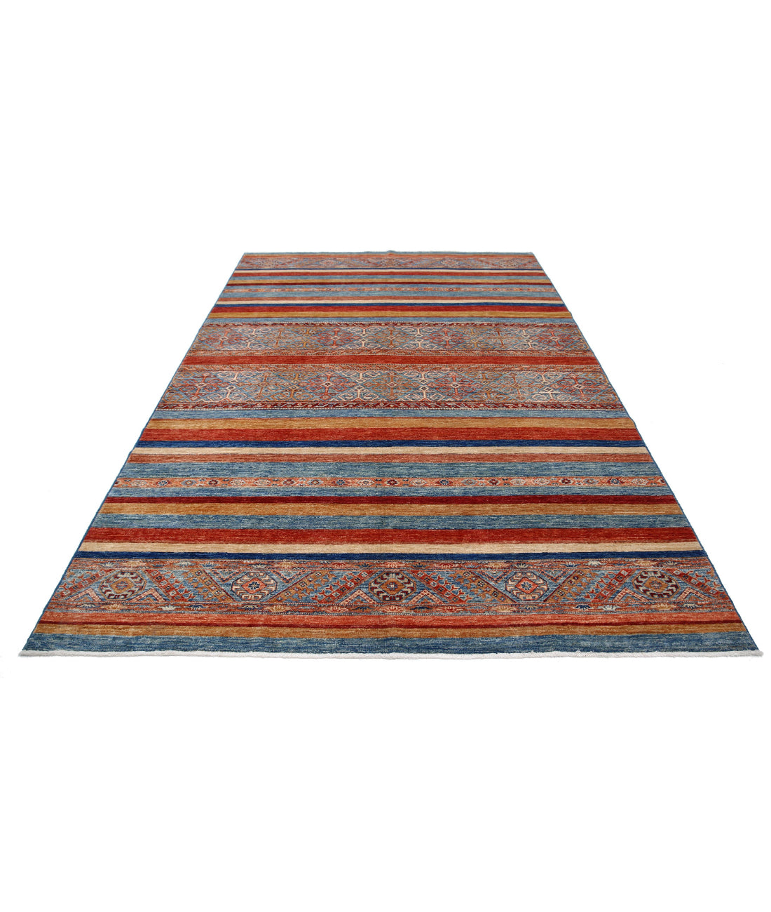 Hand Knotted Khurjeen Wool Rug - 6'9'' x 10'0'' 6'9'' x 10'0'' (203 X 300) / Multi / Multi