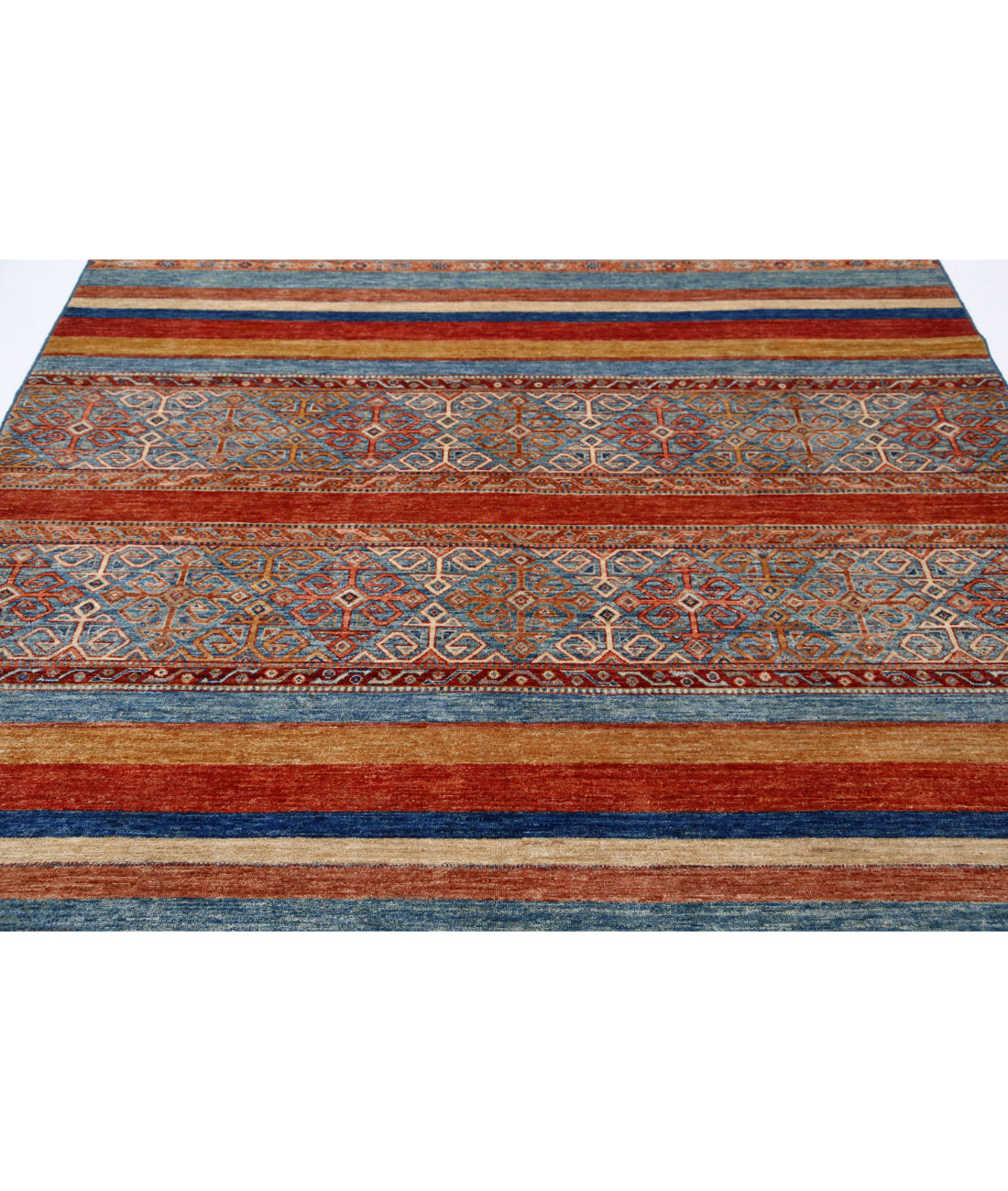 Hand Knotted Khurjeen Wool Rug - 6'9'' x 10'0'' 6'9'' x 10'0'' (203 X 300) / Multi / Multi