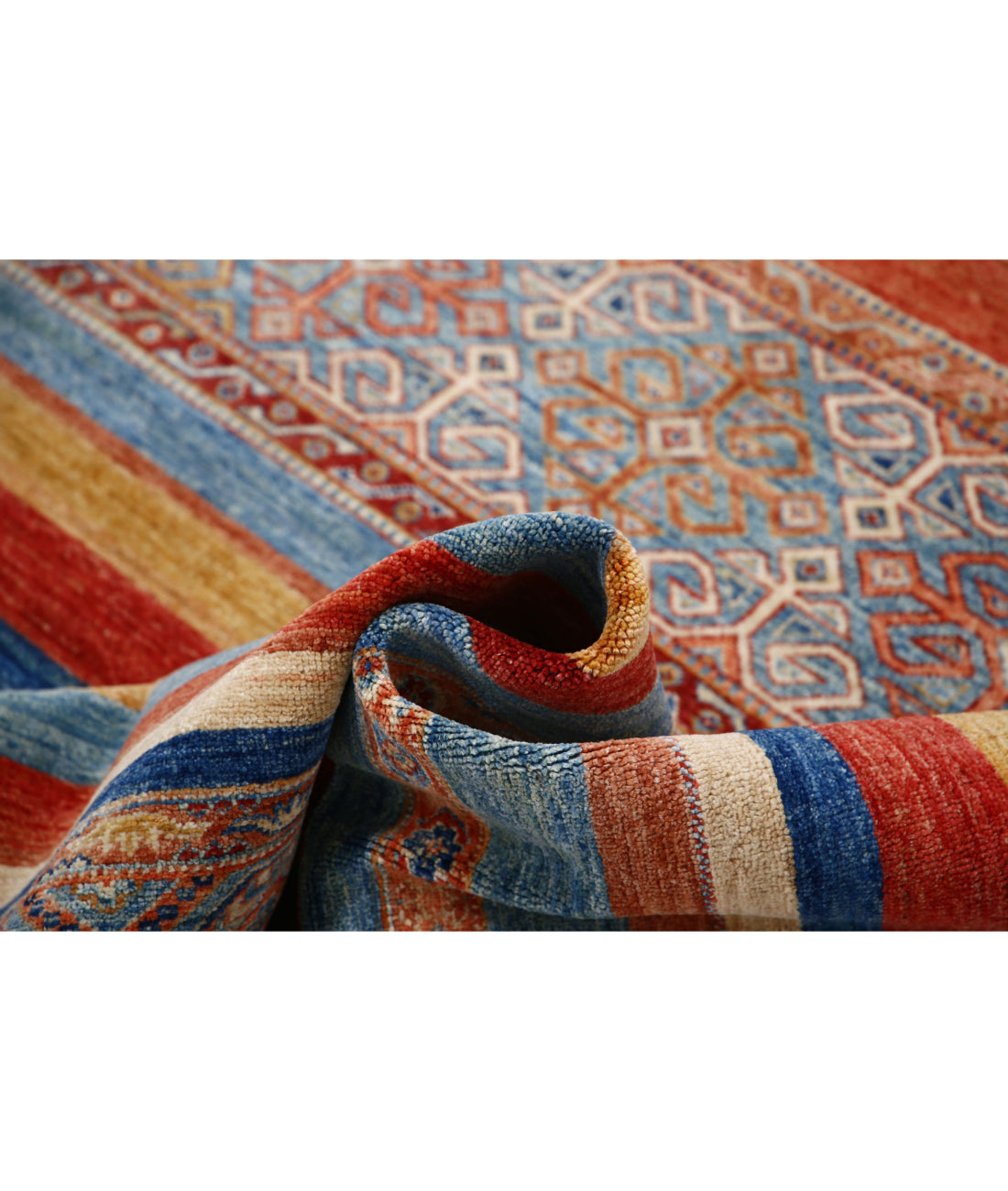 Hand Knotted Khurjeen Wool Rug - 6'9'' x 10'0'' 6'9'' x 10'0'' (203 X 300) / Multi / Multi