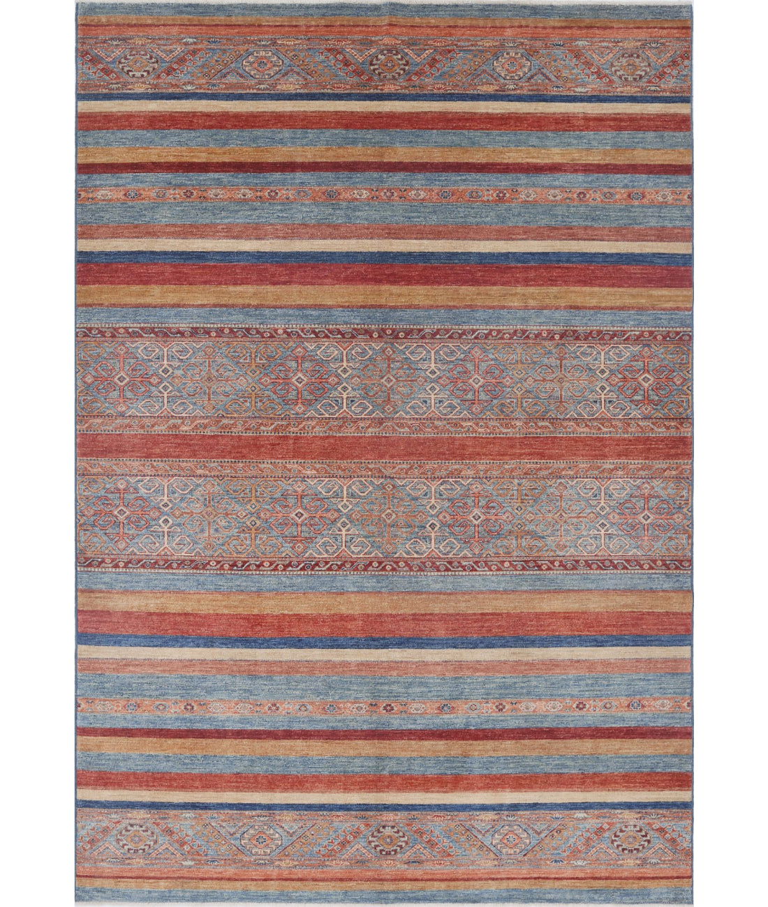 Hand Knotted Khurjeen Wool Rug - 6'9'' x 10'0''