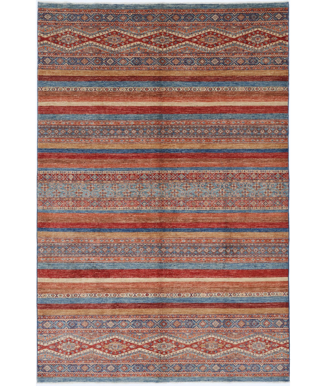 Hand Knotted Khurjeen Wool Rug - 6&#39;7&#39;&#39; x 10&#39;0&#39;&#39; 6&#39;7&#39;&#39; x 10&#39;0&#39;&#39; (198 X 300) / Multi / Multi