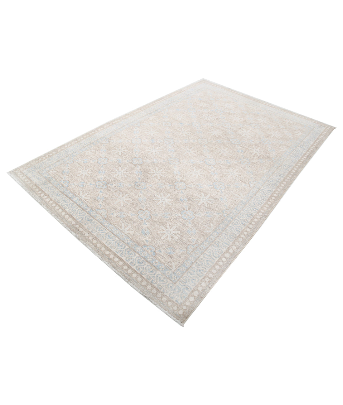 Hand Knotted Serenity Wool Rug - 5'7'' x 8'5'' 5'7'' x 8'5'' (168 X 253) / Taupe / Ivory