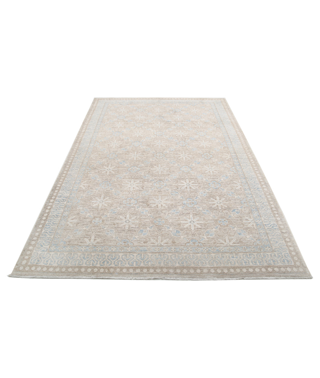 Hand Knotted Serenity Wool Rug - 5'7'' x 8'5'' 5'7'' x 8'5'' (168 X 253) / Taupe / Ivory