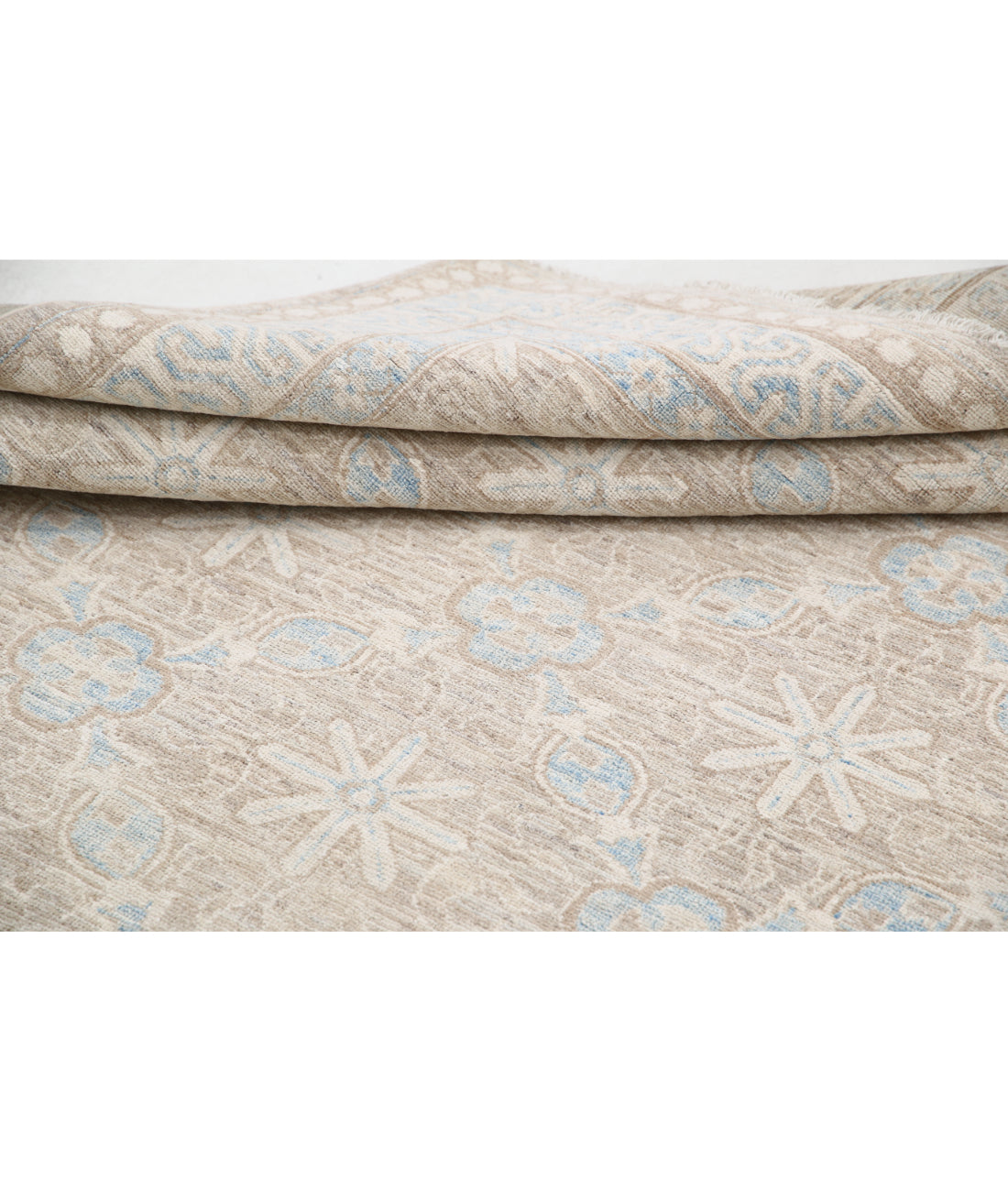 Hand Knotted Serenity Wool Rug - 5'7'' x 8'5'' 5'7'' x 8'5'' (168 X 253) / Taupe / Ivory